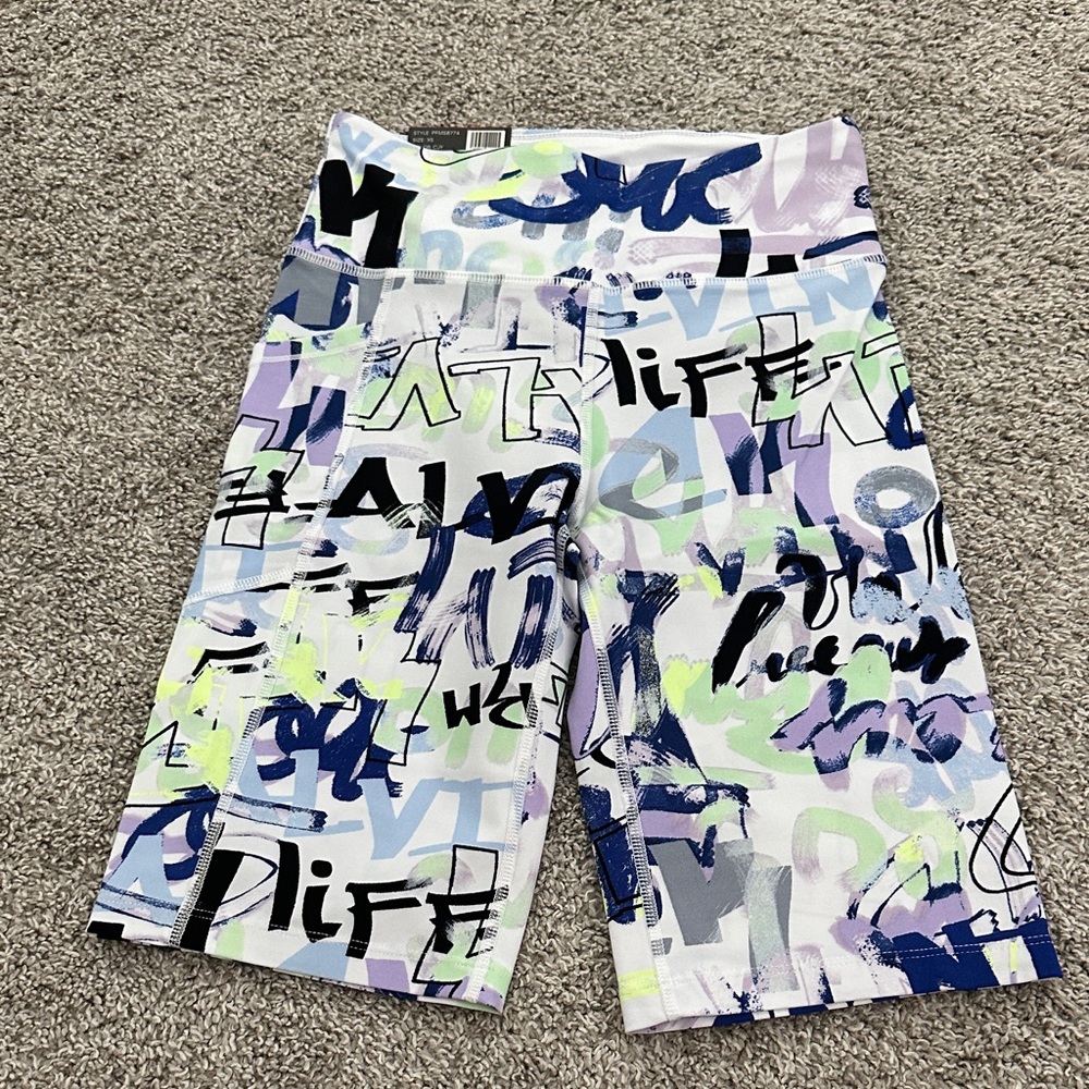 Calvin Klein Graffiti Print Bike Shorts - Multicolor